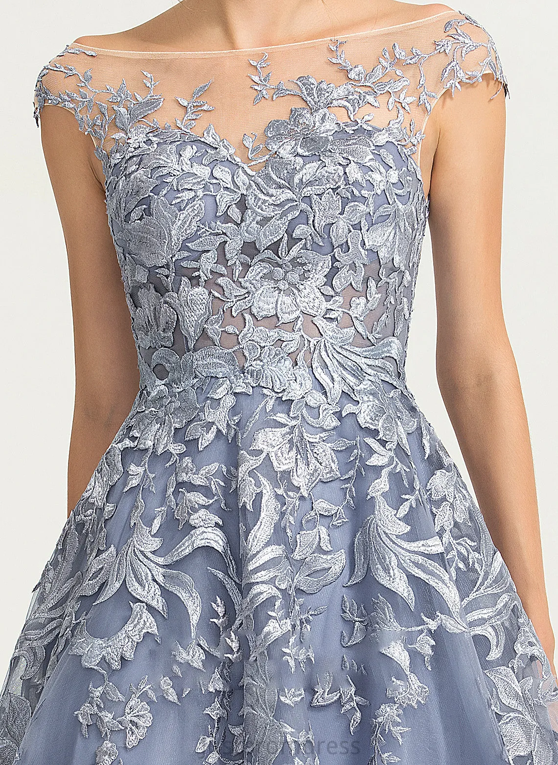 Allison Scoop Prom Dresses Neck Tulle Ball-Gown/Princess Floor-Length