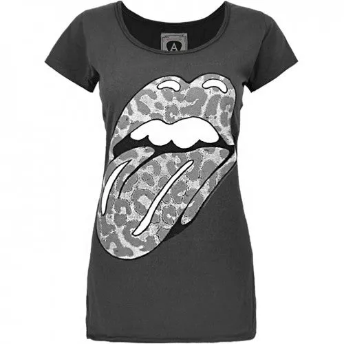 Amplified Womens/Ladies The Rolling Stones Leopard Lick T-Shirt