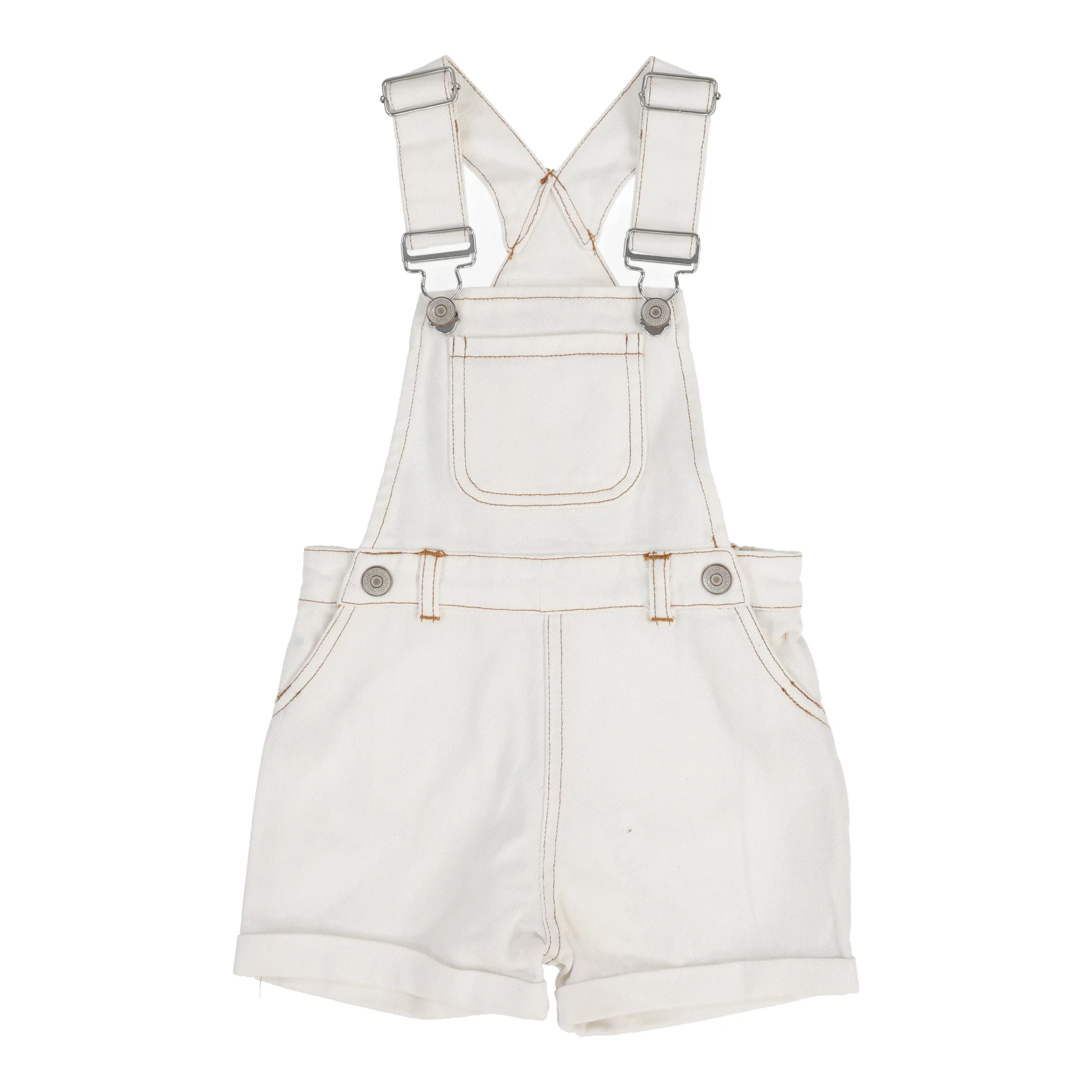 Analogie Bicycle Overalls - White (Graphic Denim Collection)