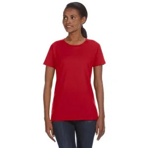 Anvil Women's Red Midweight Mid-Scoop T-Shirt