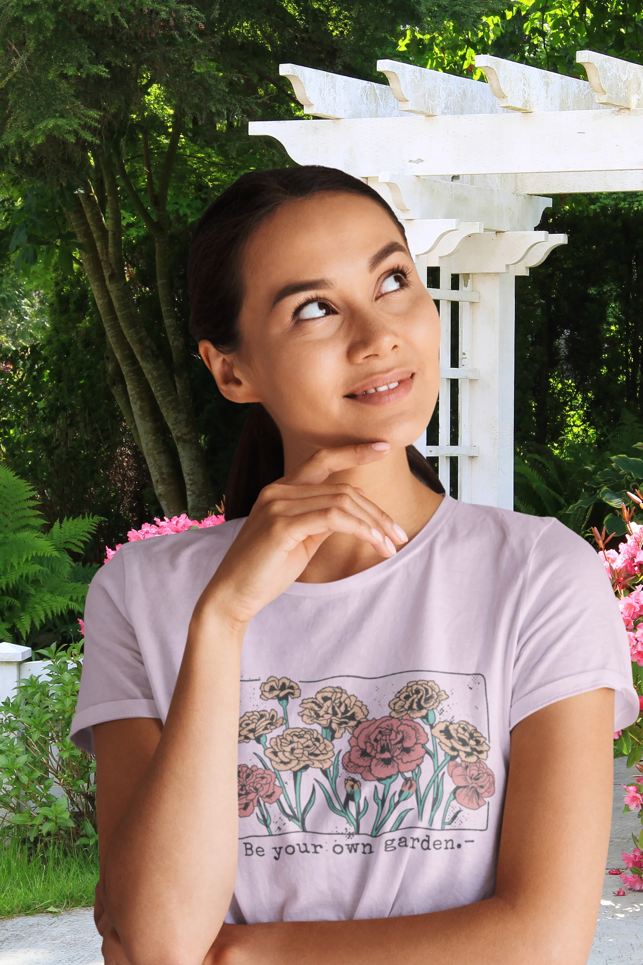 Be Your Own Garden Printed Scoop Neck T-shirt for women