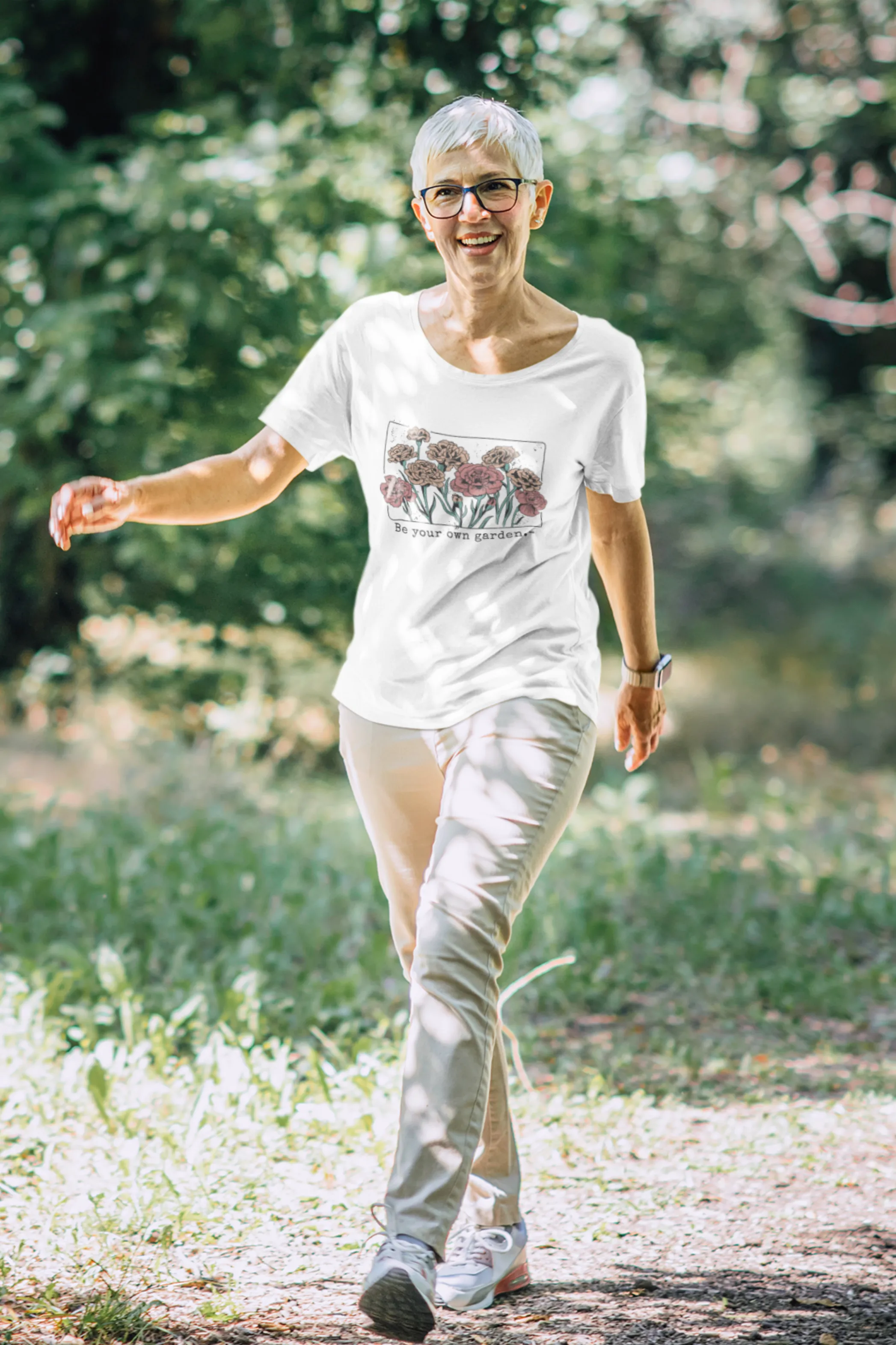 Be Your Own Garden Printed Scoop Neck T-shirt for women