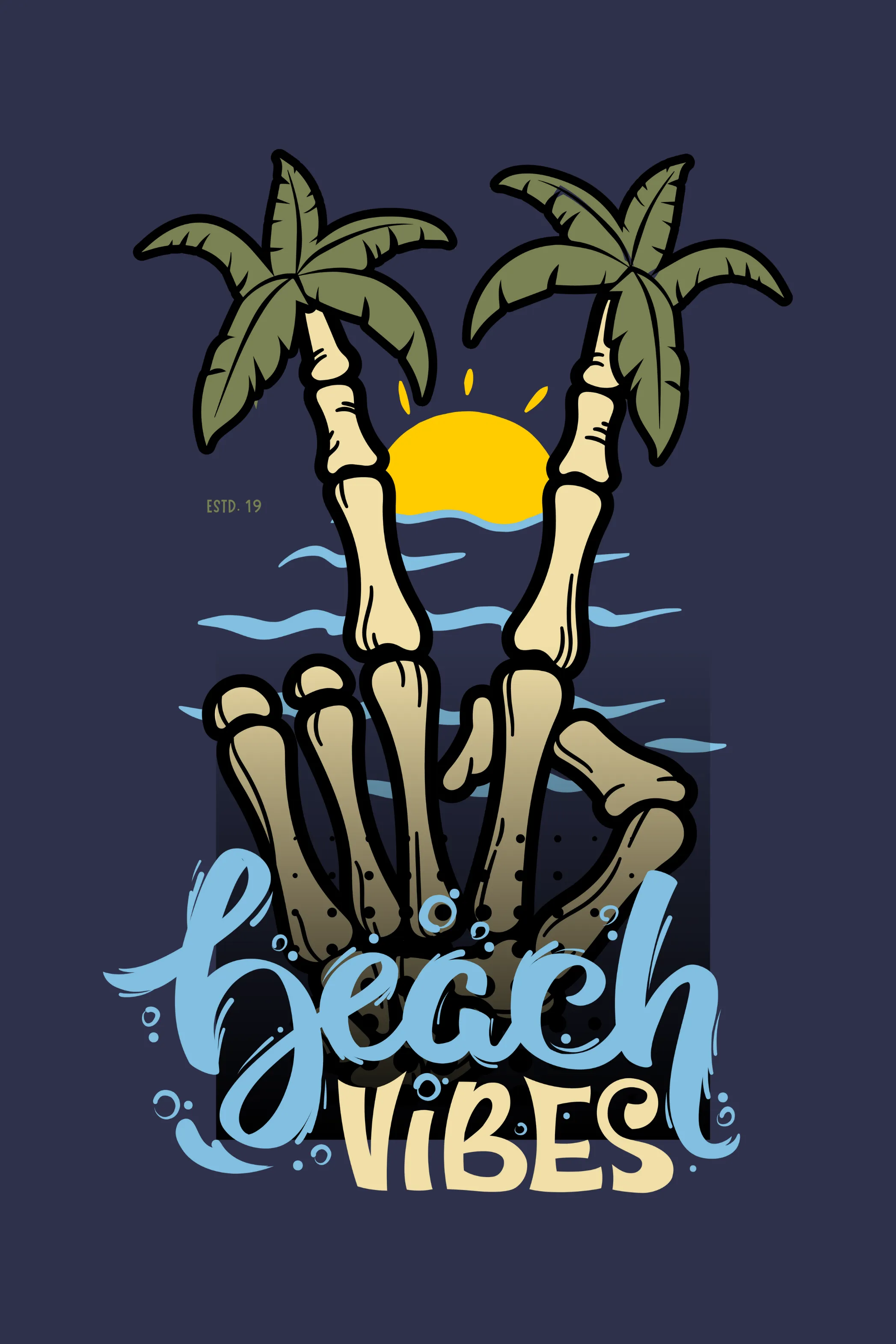 Beach Vibes Printed Scoop Neck T-shirt for women