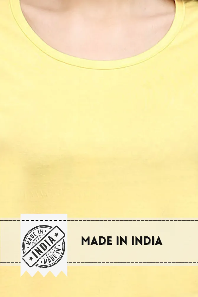 Beige Scoop Neck T-shirt for women