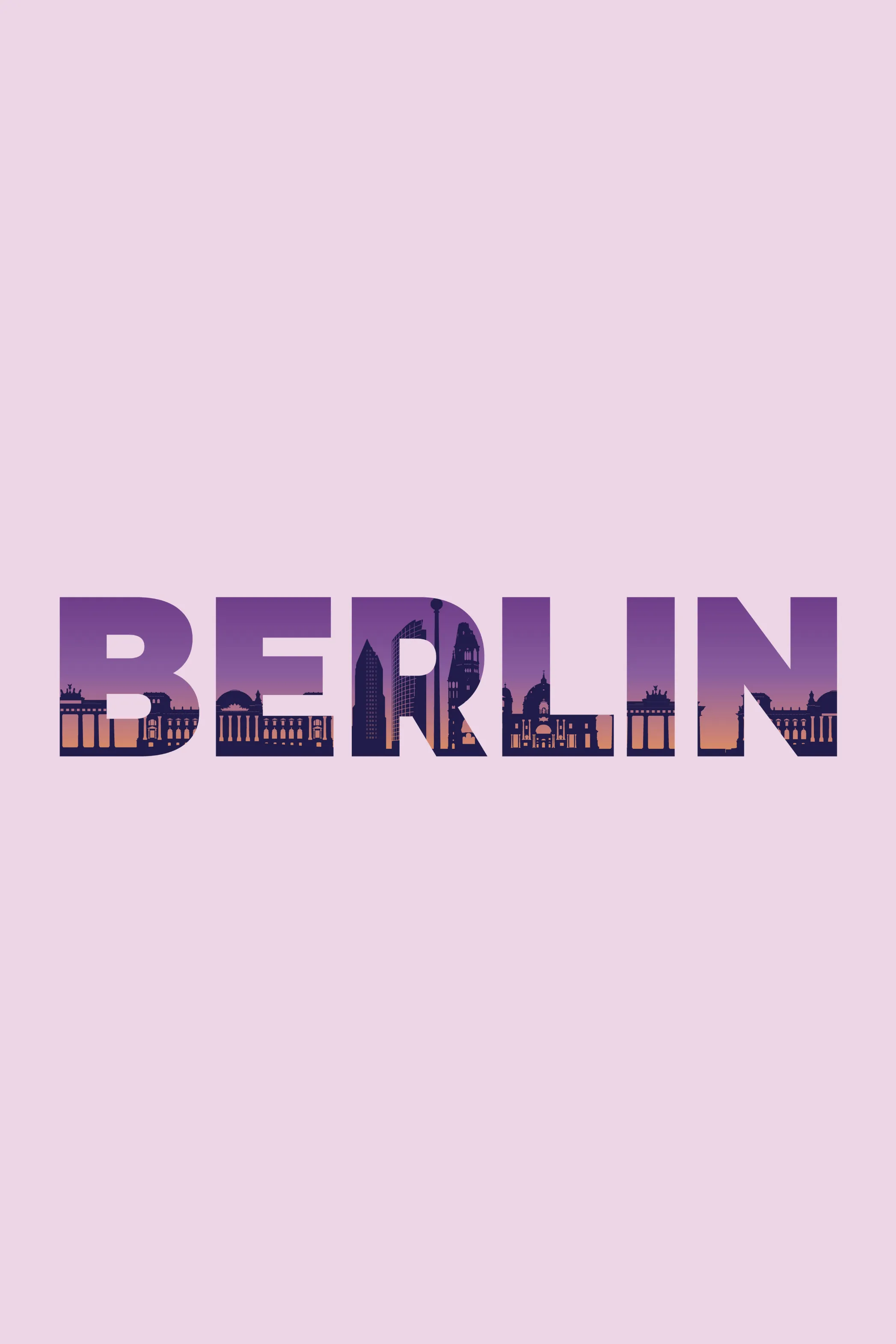 Berlin Skyline Printed Scoop Neck T-shirt for women