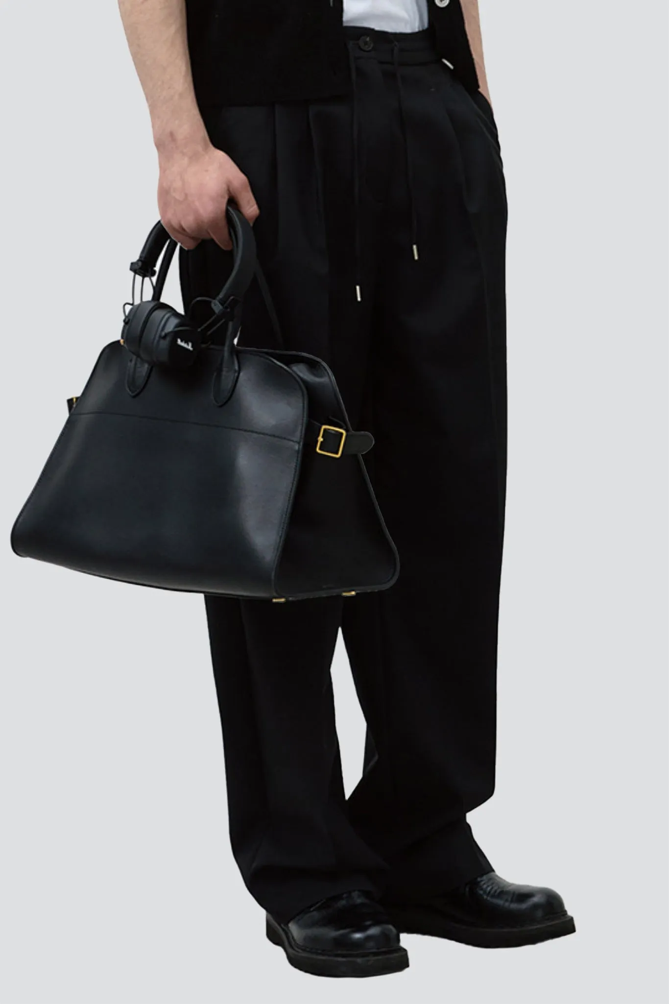 Black Lounge Wool Slacks