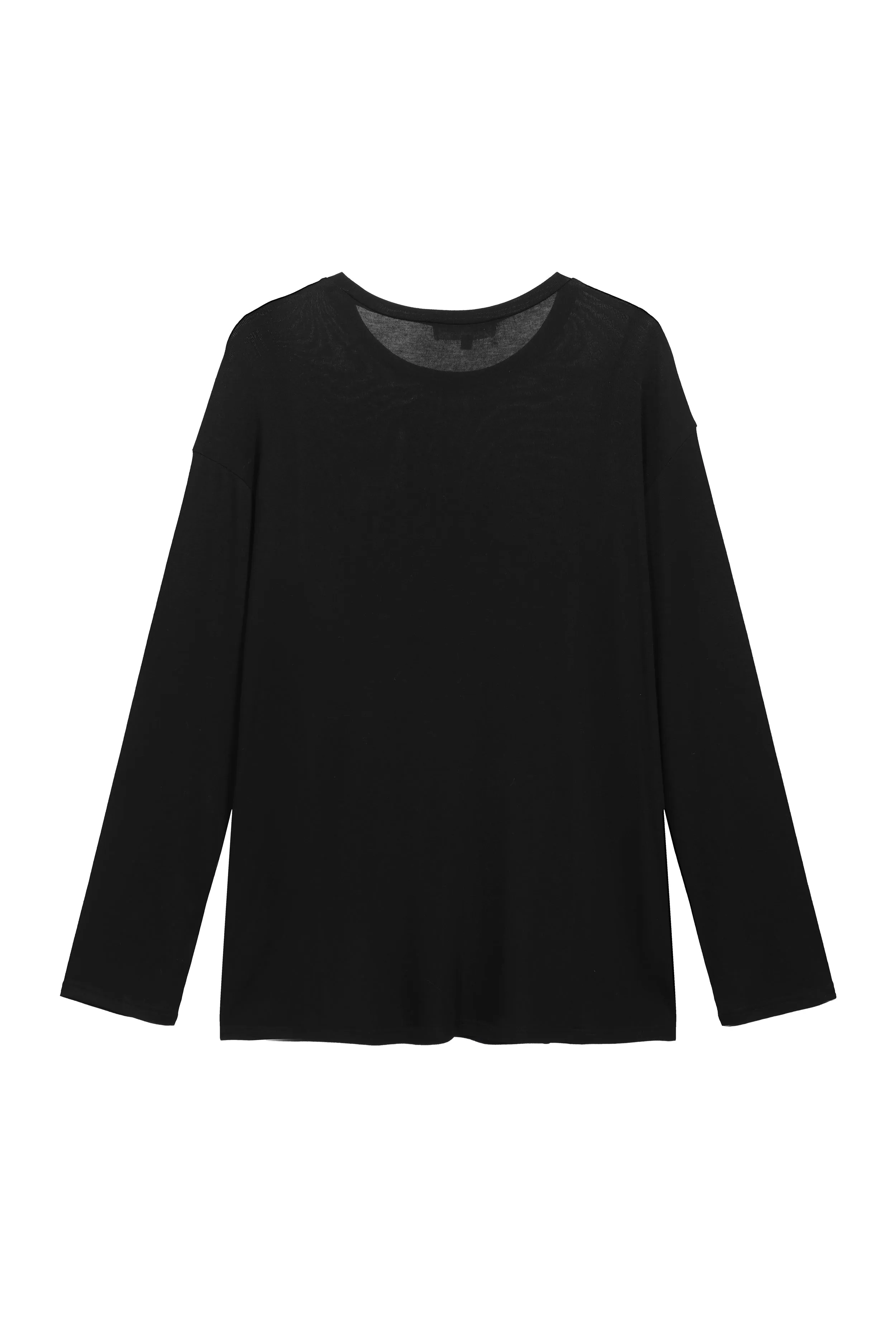 Black Wool Regular Longsleeve T-shirt