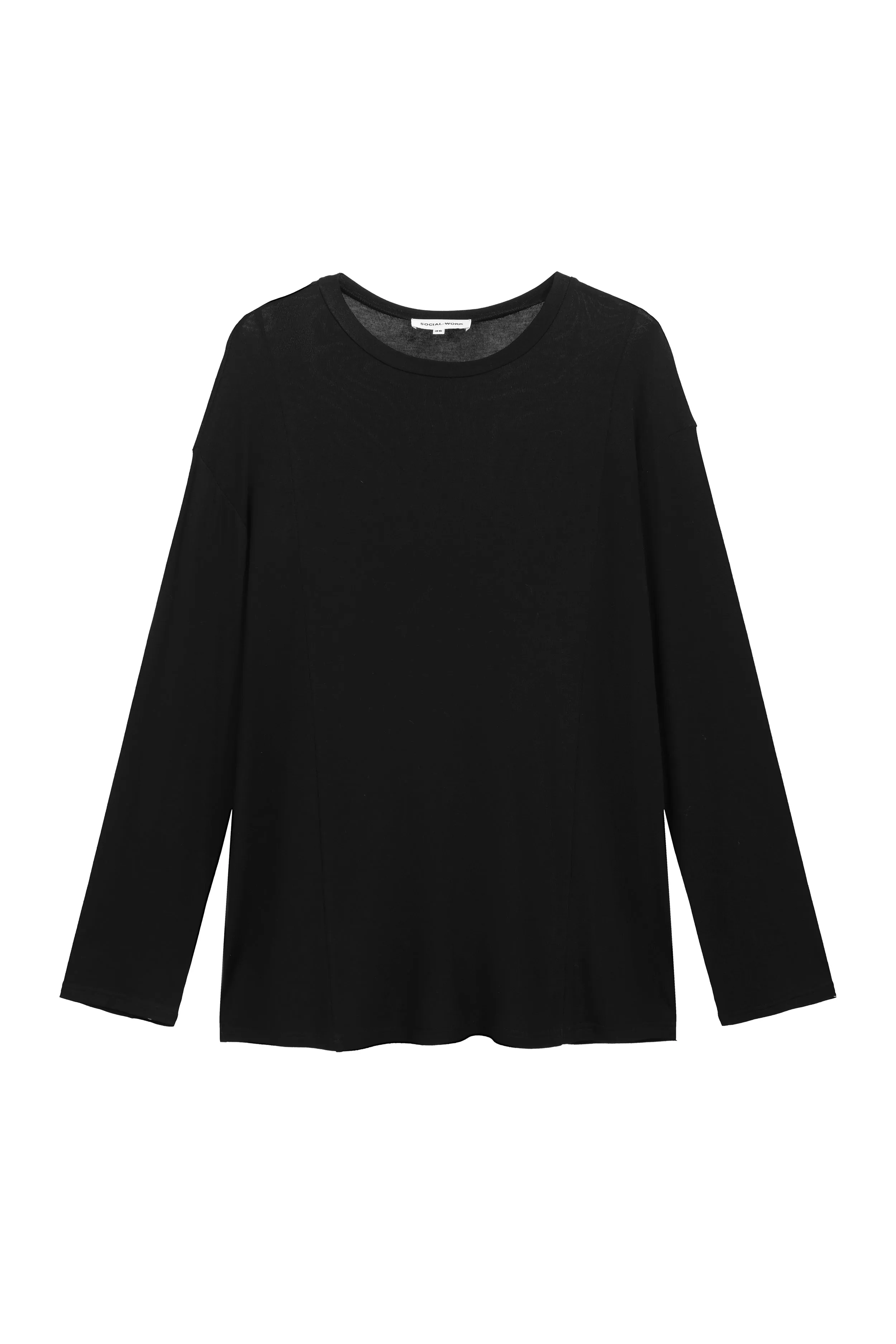 Black Wool Regular Longsleeve T-shirt