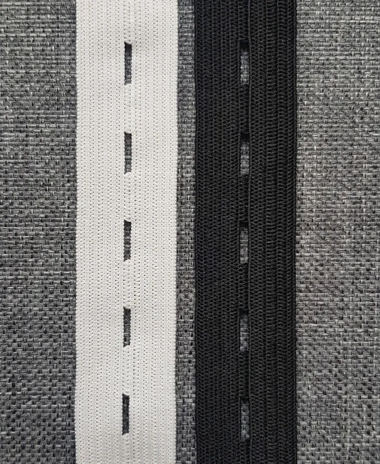 Button Hole Elastic Waist Band Woven Sewing Stretch Tape 18 mm wide