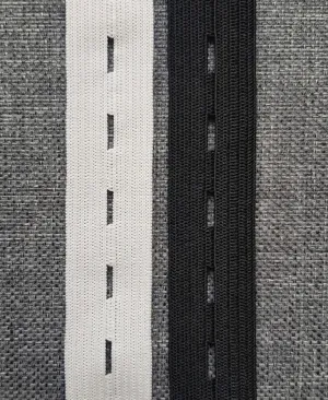 Button Hole Elastic Waist Band Woven Sewing Stretch Tape 18 mm wide