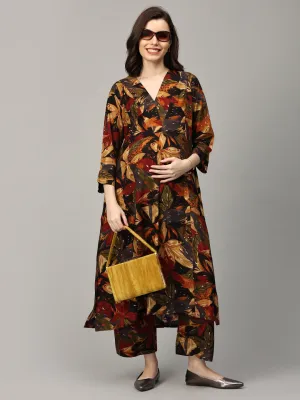 Choco-Lot of Style Maternity and Nursing Co ord Set