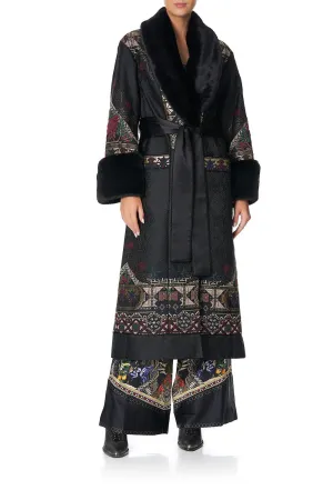 COAT WITH FAUX FUR CUFF AND COLLAR BOTANICAL CHRONICLES