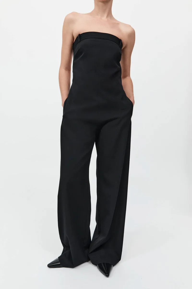 Deconstructed Tailored Jumpsuit - Black