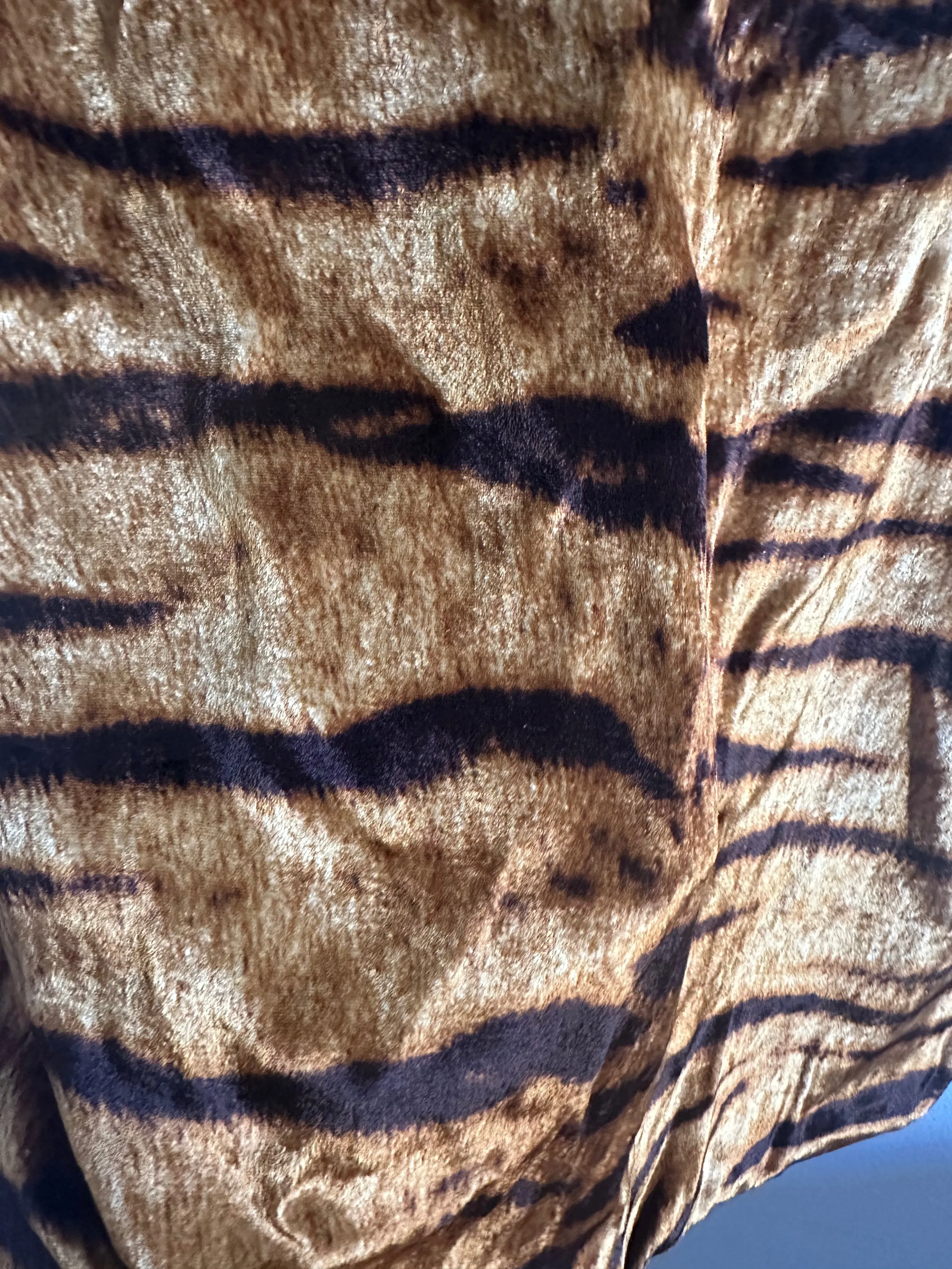 Dolce and Gabbana Velvet Animal Print Pencil Skirt