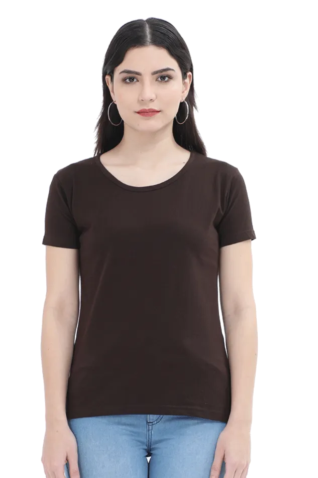 Earthy and Neutral Scoop Neck T Shirt for Women