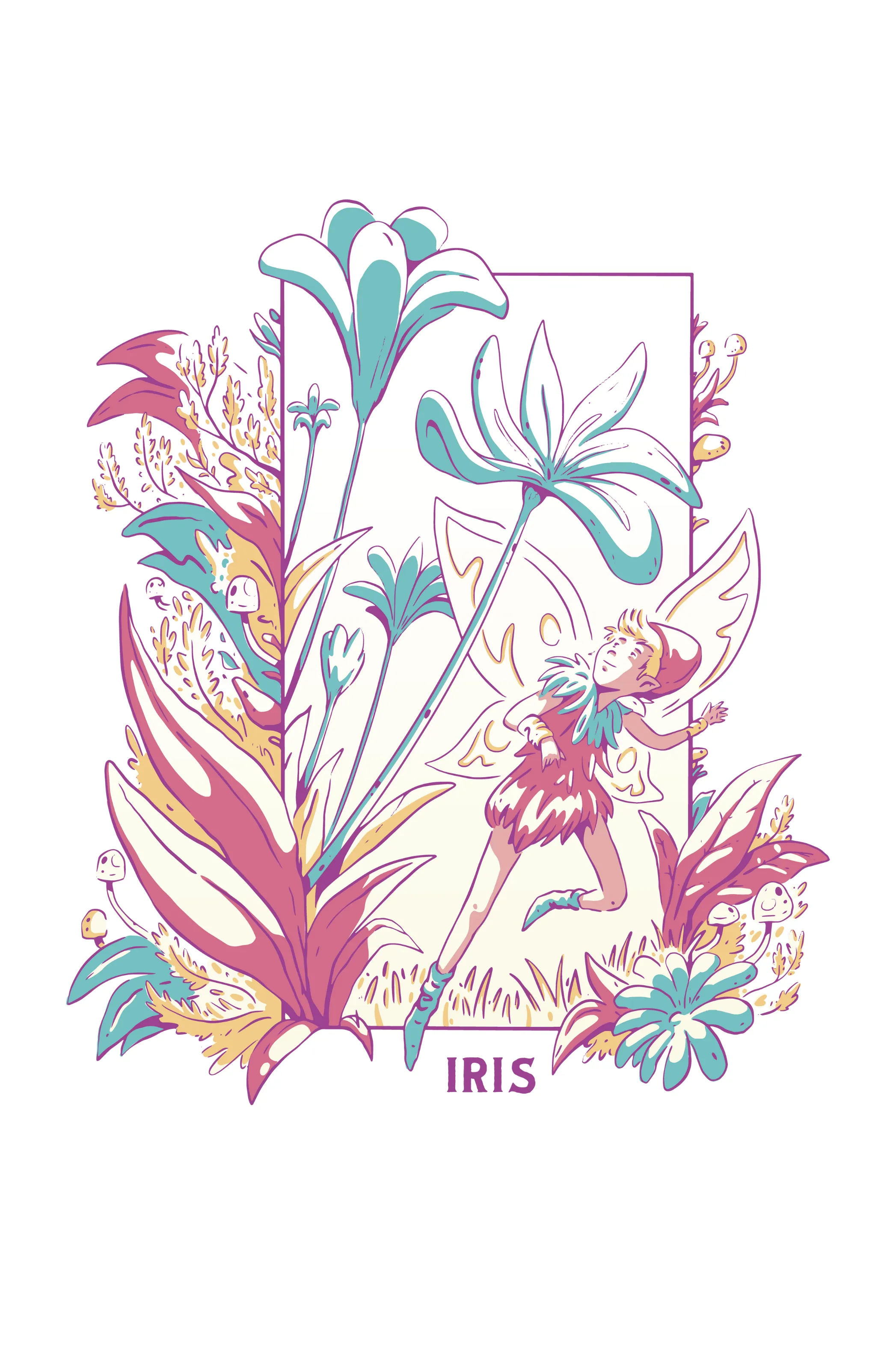 Fairy Blossom Printed Scoop Neck T-shirt for women