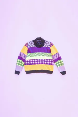 Fancy Mix n Match Jumper - Purple   Gold