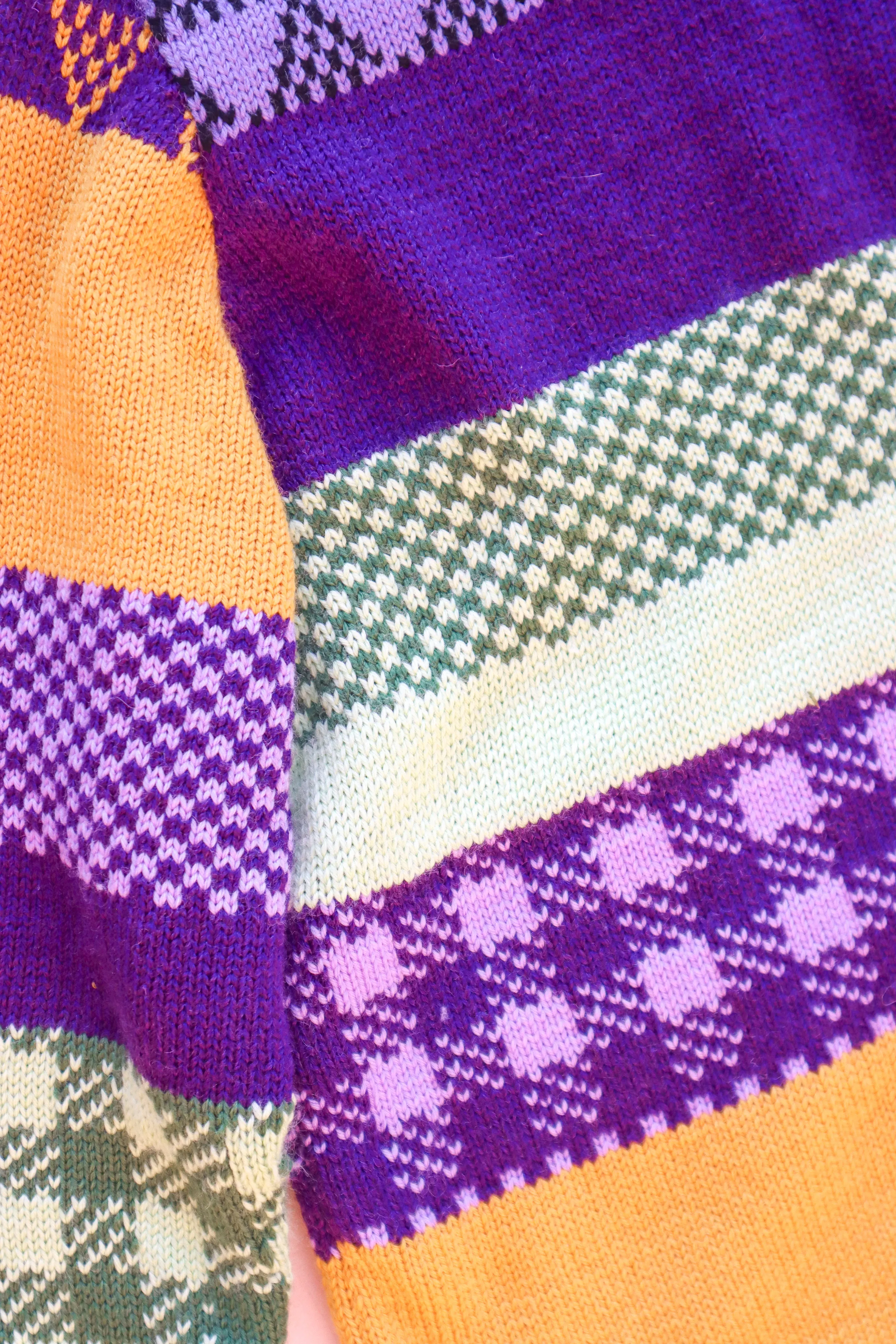 Fancy Mix n Match Jumper - Purple   Gold