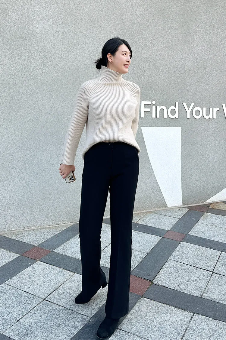 Fleece-Lined Mochi Slacks