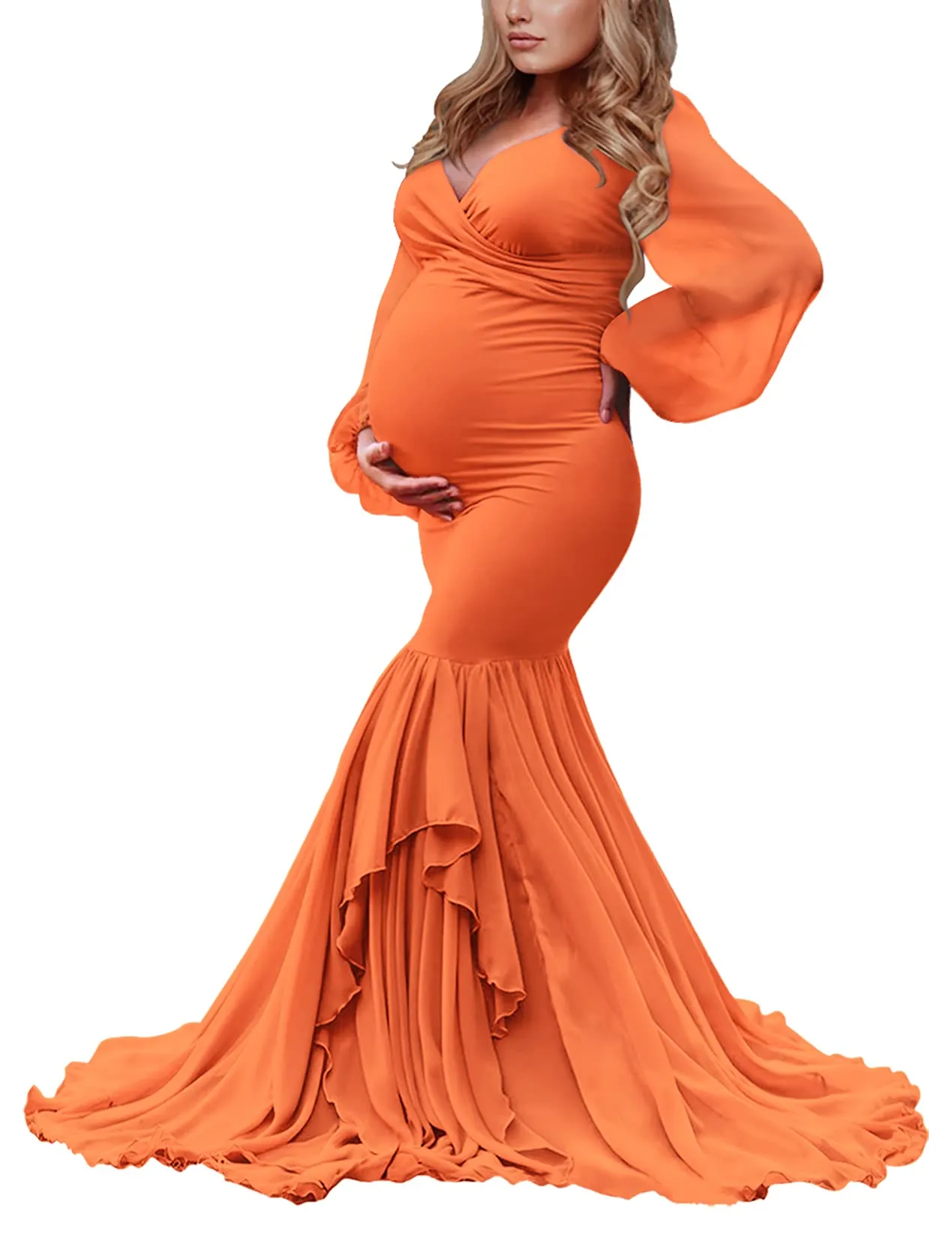 Gisele Chiffon Mermaid Maternity Dress
