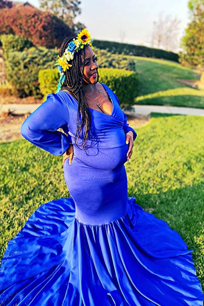 Gisele Chiffon Mermaid Maternity Dress