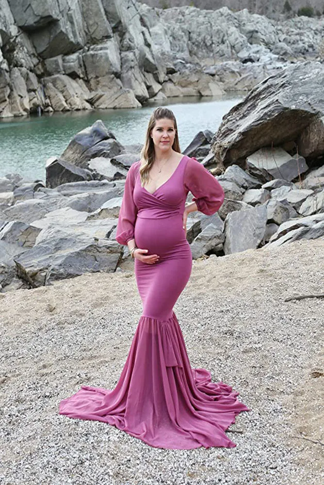 Gisele Chiffon Mermaid Maternity Dress