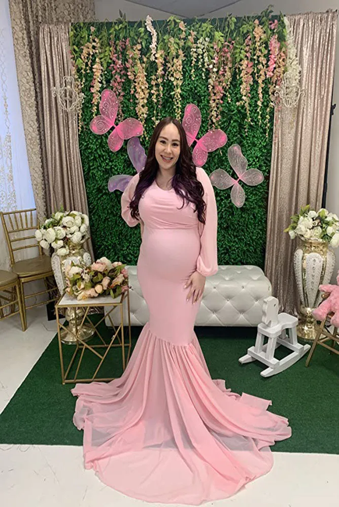 Gisele Chiffon Mermaid Maternity Dress