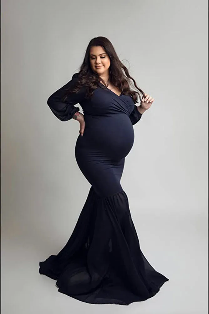 Gisele Chiffon Mermaid Maternity Dress