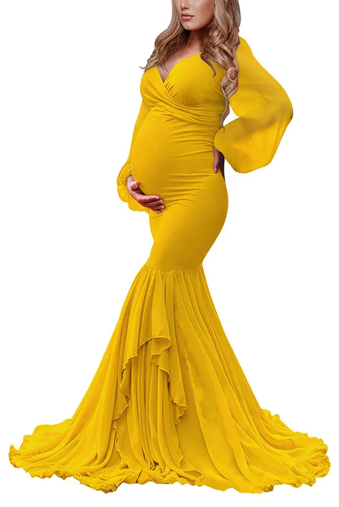 Gisele Chiffon Mermaid Maternity Dress