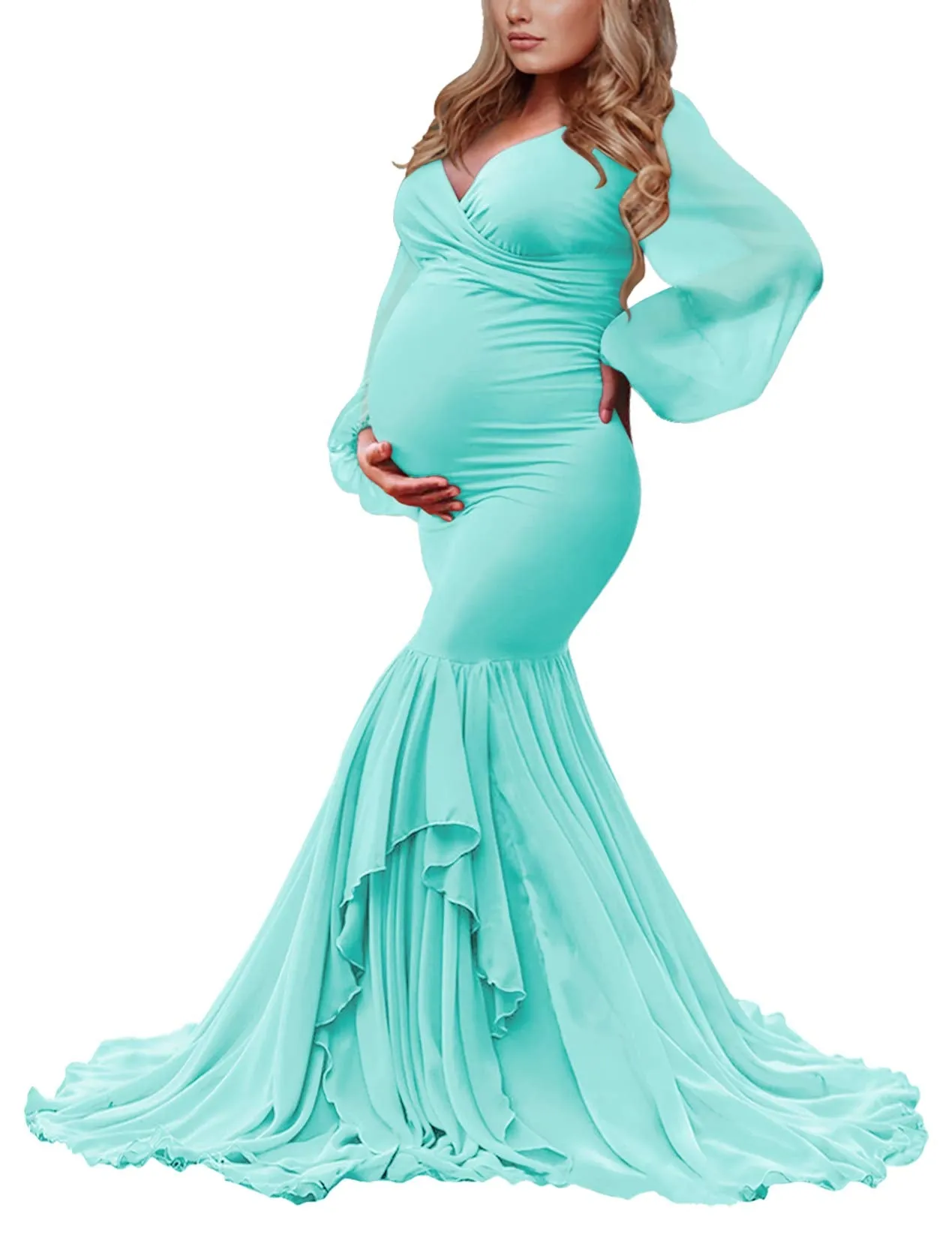 Gisele Chiffon Mermaid Maternity Dress