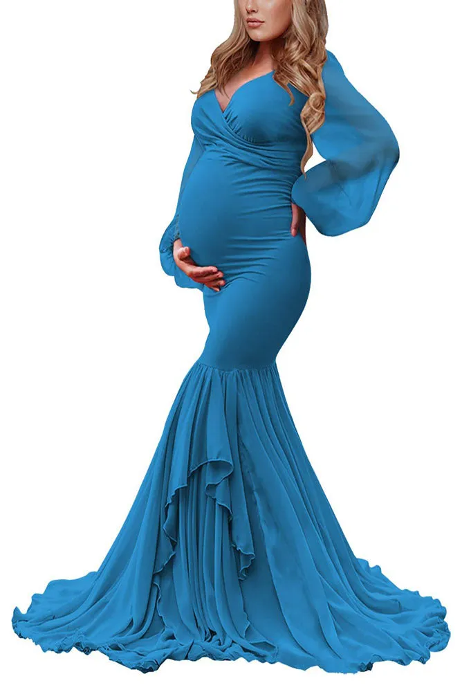 Gisele Chiffon Mermaid Maternity Dress