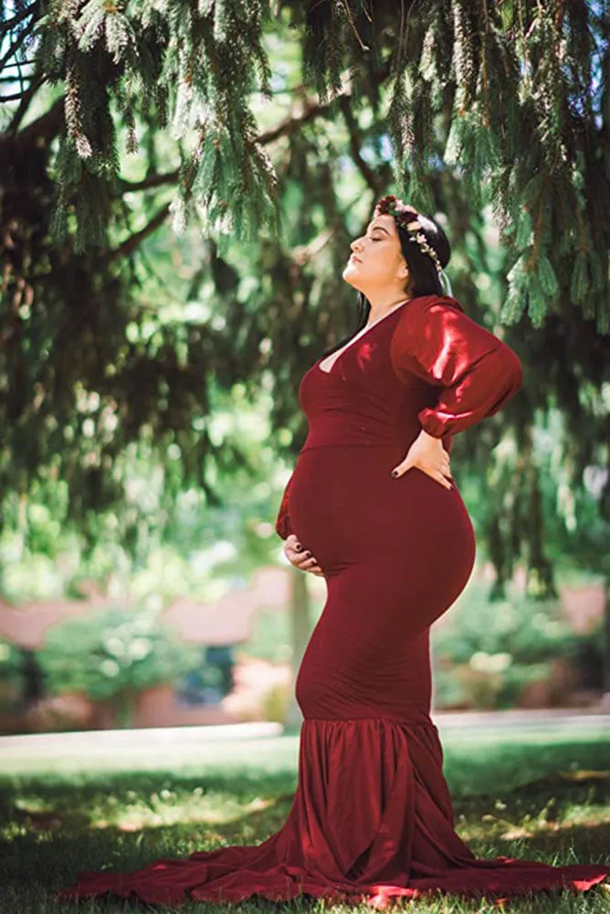 Gisele Chiffon Mermaid Maternity Dress