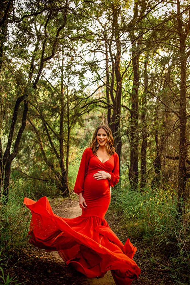 Gisele Chiffon Mermaid Maternity Dress