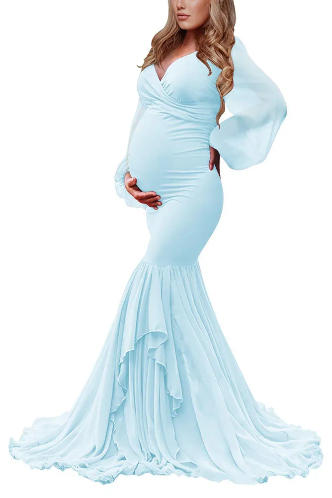 Gisele Chiffon Mermaid Maternity Dress