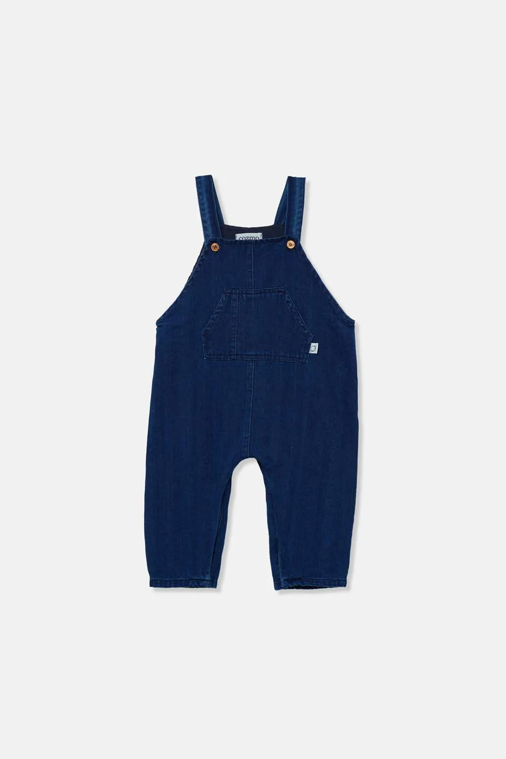HERRINGBONE DENIM BABY OVERALLS
