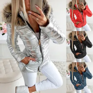 Hooded Faux Fur Jacket