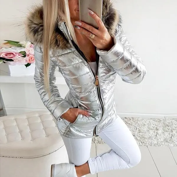 Hooded Faux Fur Jacket