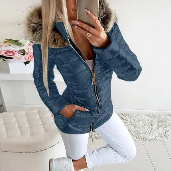 Hooded Faux Fur Jacket