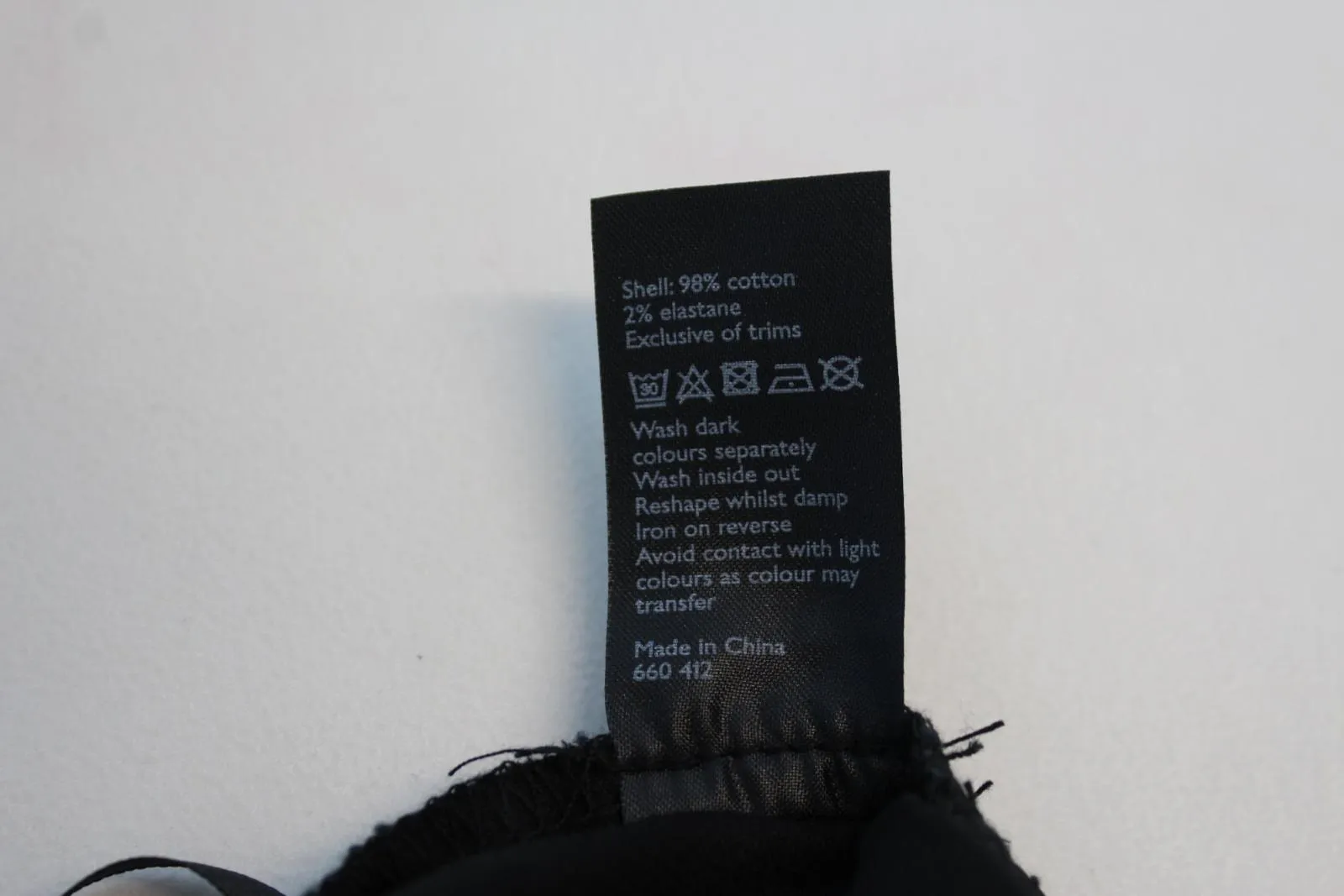 JOHN LEWIS Ladies Black Zip Stretch Cotton Straight Corduroy Skirt UK10 NEW
