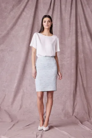 Julia Skirt - Blue/Tweed