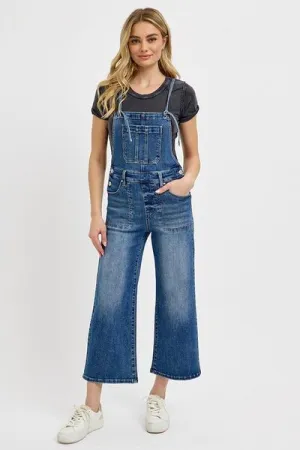 Knotted Strap Denim Overalls