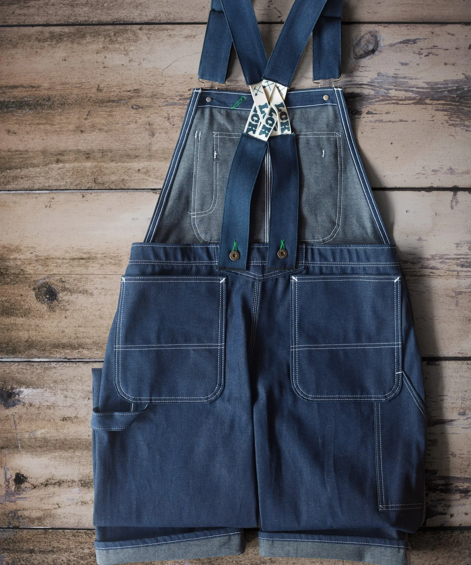 LC King Indigo Denim Low Back Overalls - Full Cut