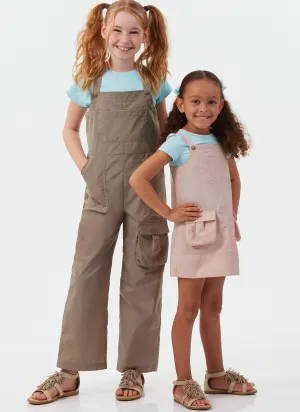 McCall's Sewing Pattern 8489 Girls' Pinafore and Overalls