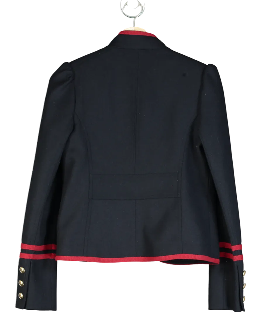 ME EM Blue Italian Wool Military Jacket UK 6