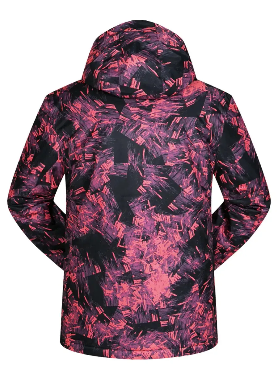 Men Patterned Snowboard Ski Insulated Jacket