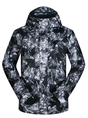 Men Patterned Snowboard Ski Insulated Jacket