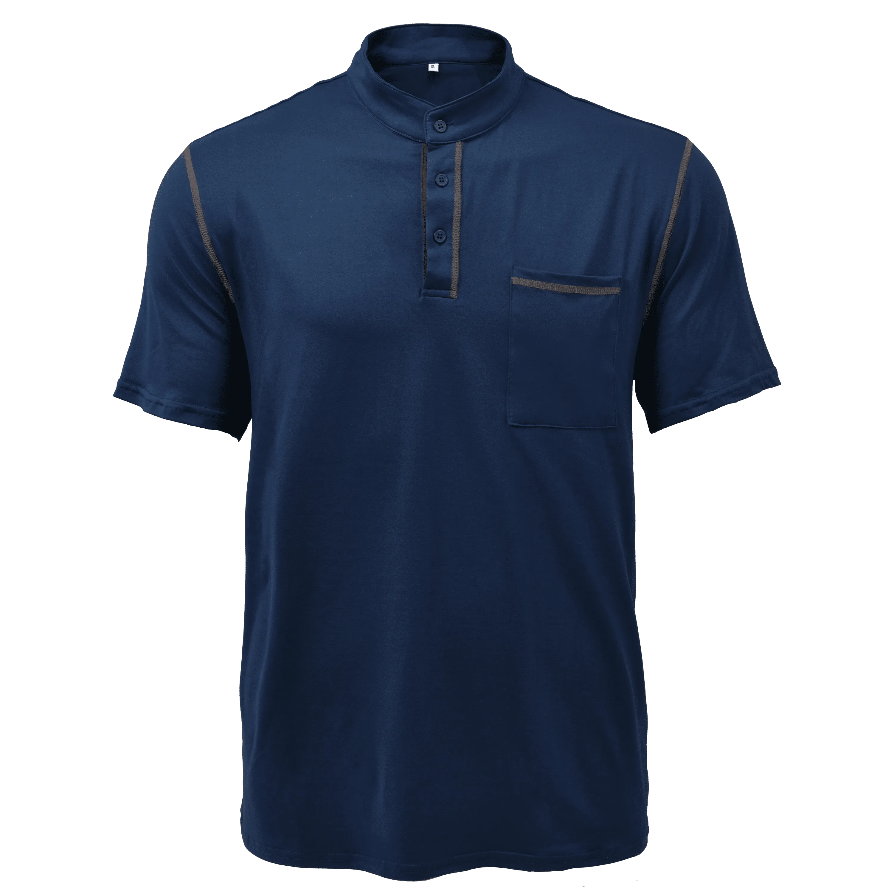Men's Casual Colorblock Henley Collar Short Sleeve T-Shirt 53275107Y