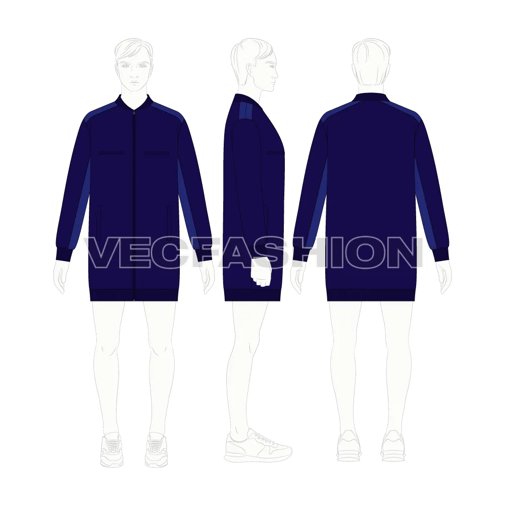 Mens Oversized Bomber Jacket