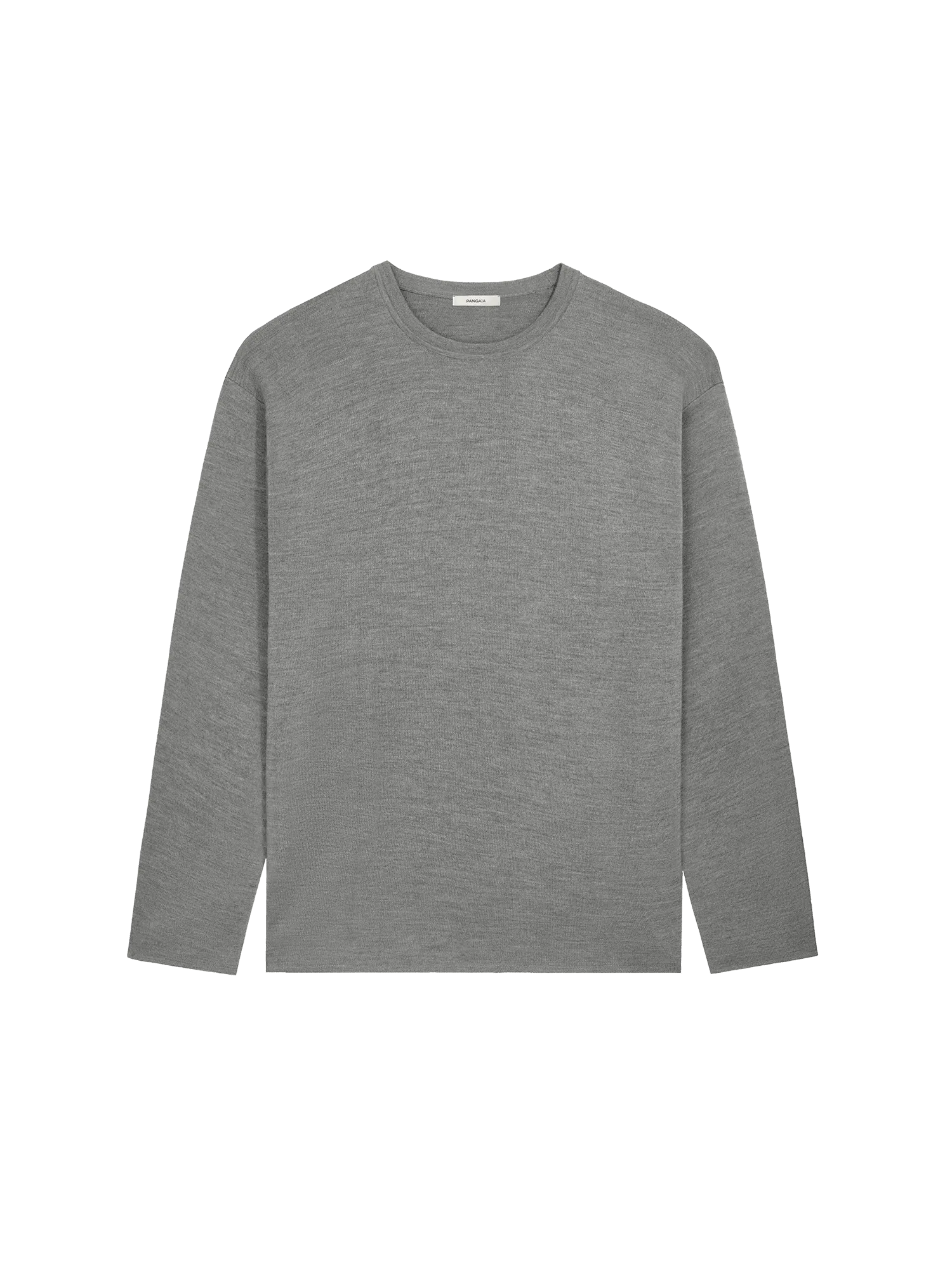 Mens Regenerative Merino Wool Sweater—grey marl