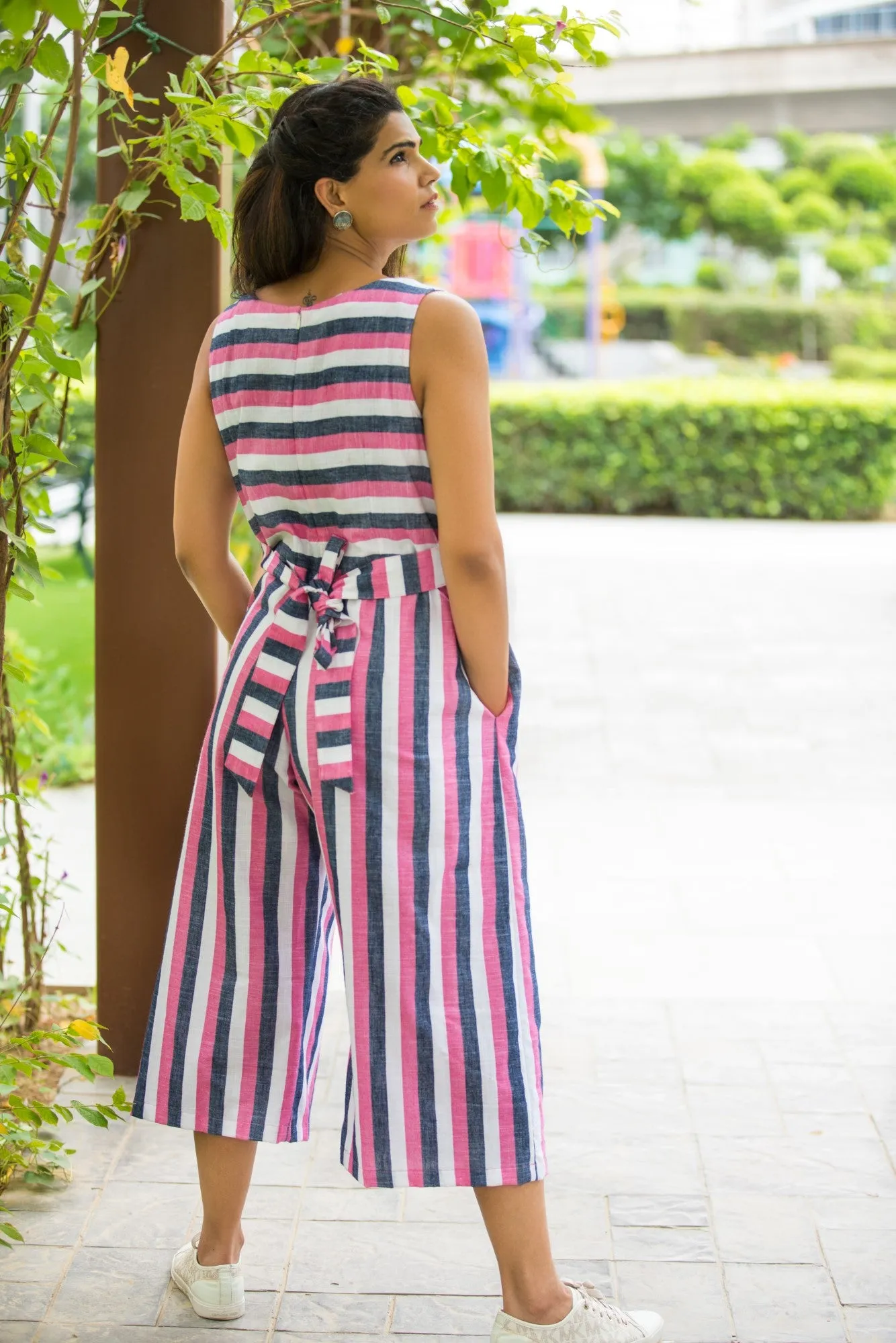 Multicoloured Striped Jumpsuit